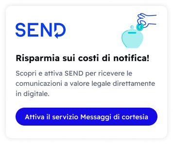 Banner con logo SEND e illustrazione